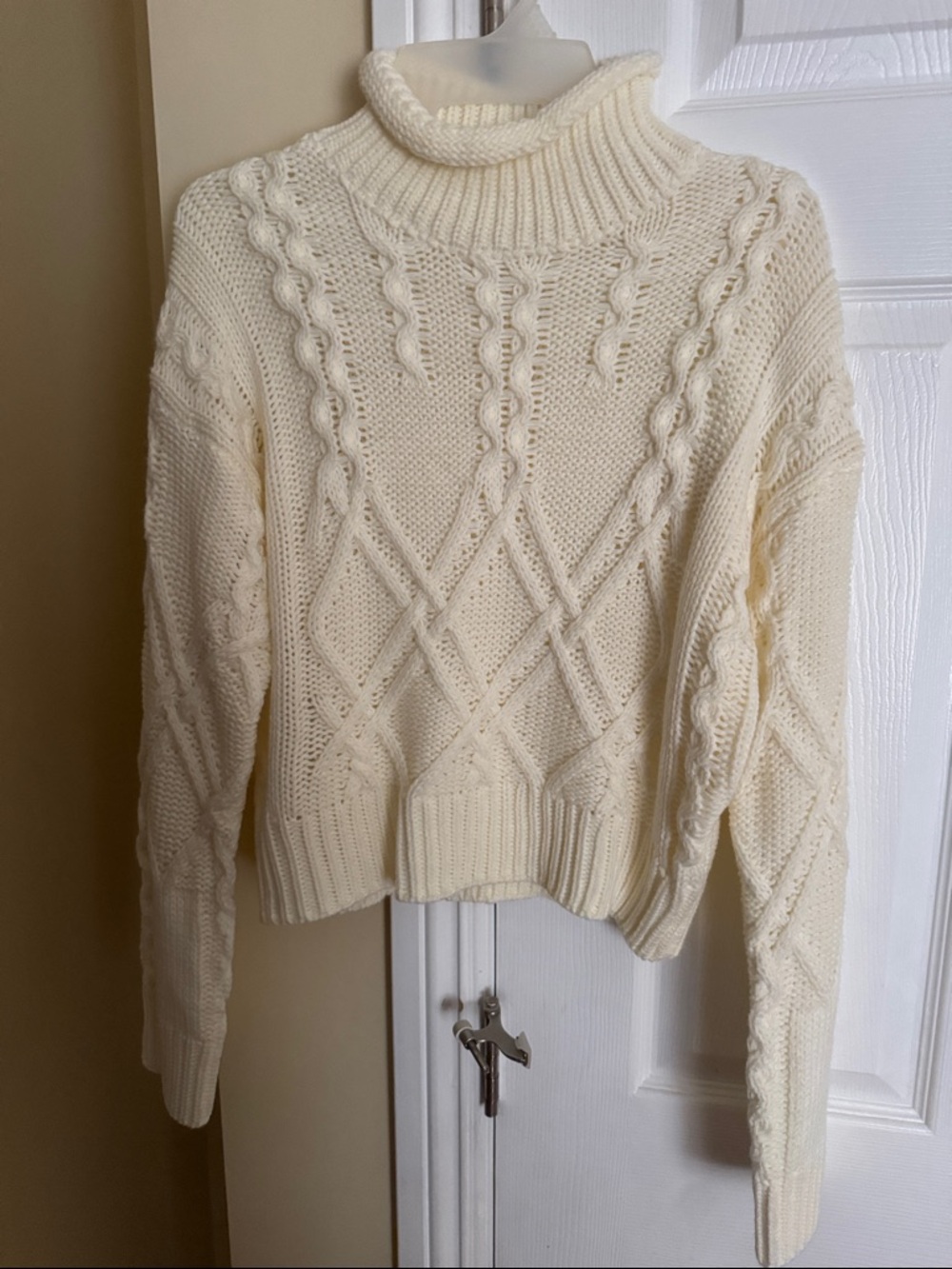 Better Be Cream Cable Turtleneck Sweater
